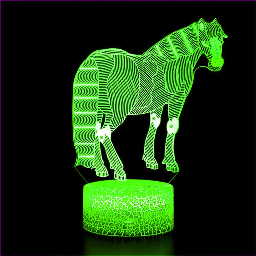 

Модель животного Forest Mustang Farm, украшение, 3D лошадь, ночсветильник, искусственная кукла, детская игрушка, Рождественский подарок нам