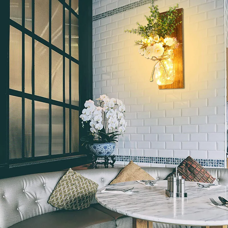 Настенный светильник s с дистанционным Управление 8 режимов и в стиле рустик