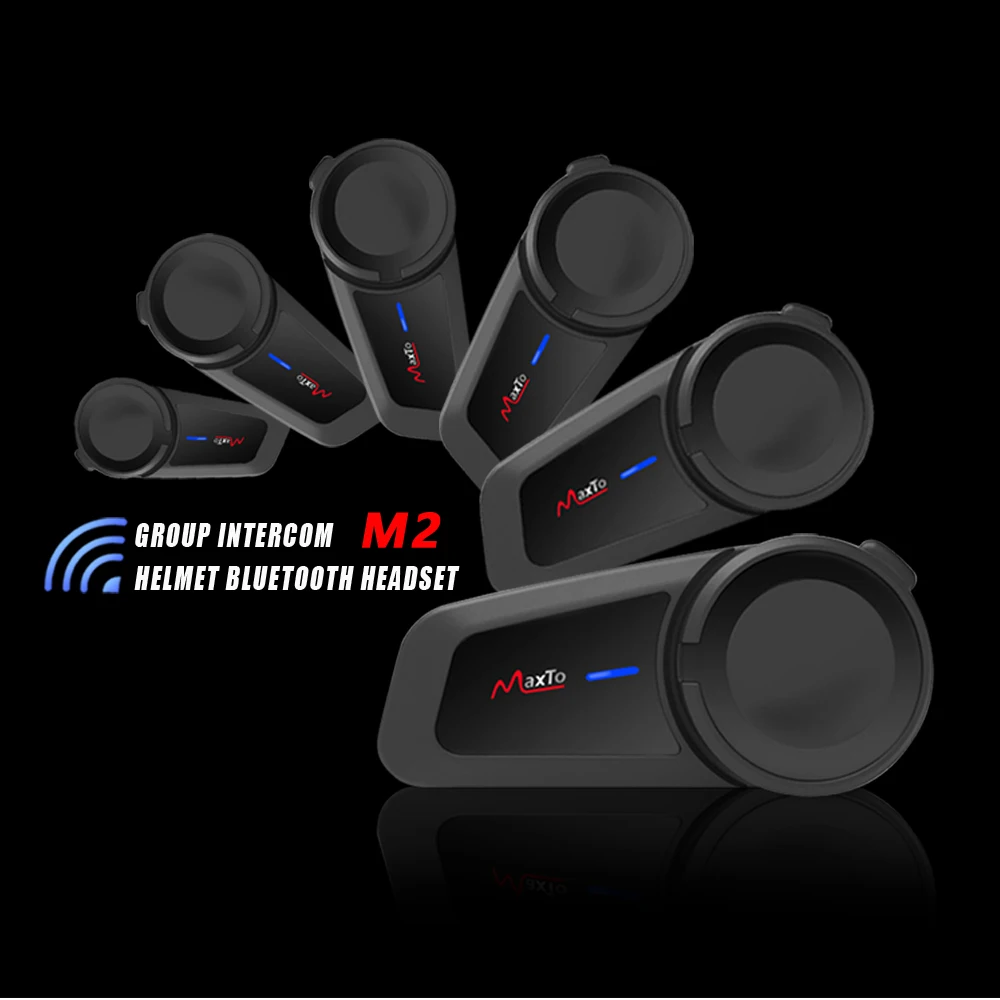 M2 мотоциклетный шлем Bluetooth 5,0 гарнитура с внутренней связью 1000 м fm-радио 6 гонщиков с любой фирменной bluetooth-гарнитурой