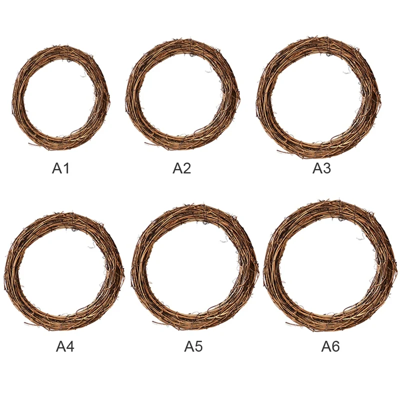 

10-40cm Rattan Ring Cheap Artificial Flowers Garland Dried Flower Frame For Home Christmas Decoration DIY Floral Wreath New