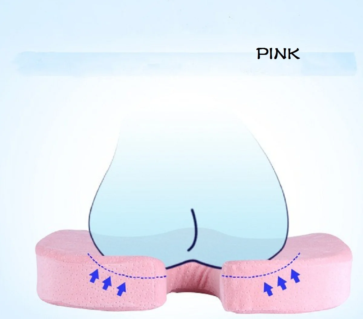 Гелевая Улучшенная подушка для сиденья автомобильный ортопедический копчик с