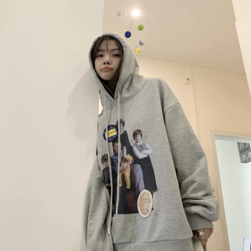 

Real Price Real Shot Vintage Floral Print Long Sleeves Sweater Autumn Wide