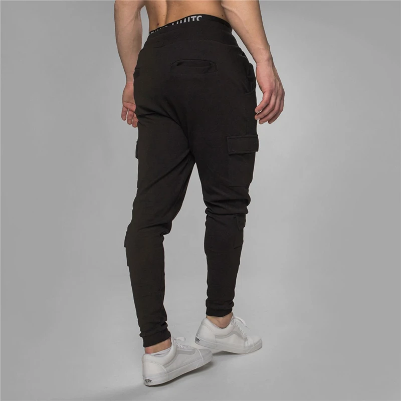 

New mens Cotton Gyms Big Packet Jogger Pnats Sweatpants Casual Fashion SkinnyPants Men Workout Bodybuilding Sweatpants