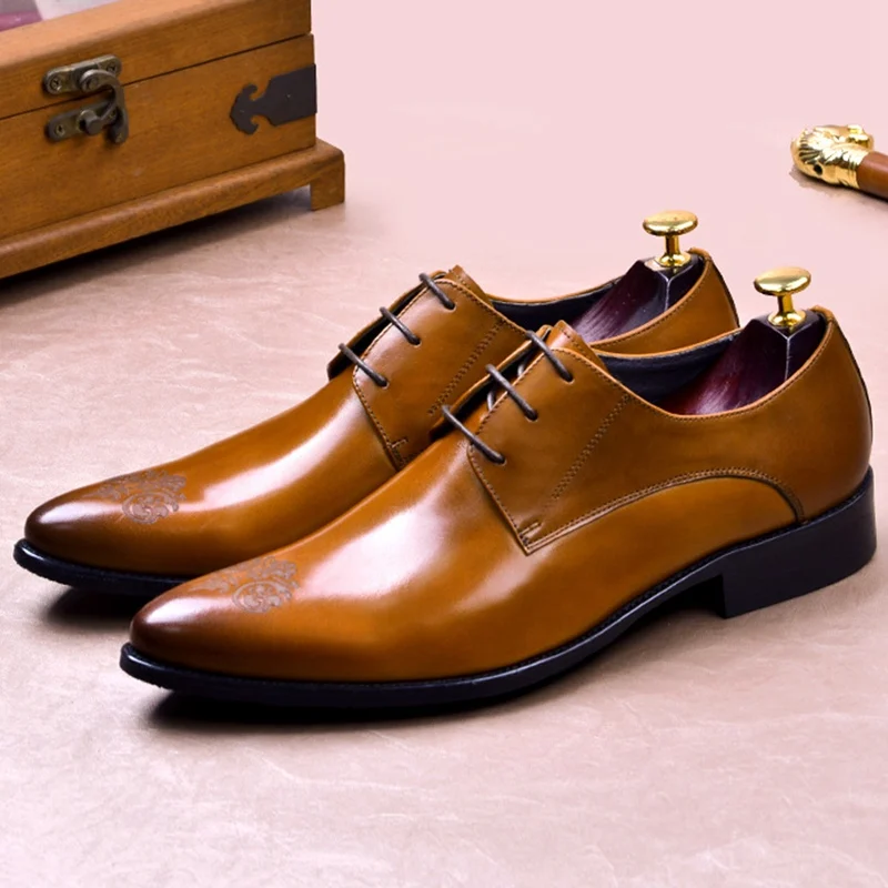 Роскошные мужские оксфорды ручной работы из натуральной кожи Итальянские