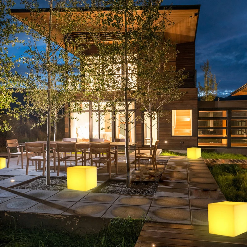 

Светодиодные лампы, наружные водонепроницаемые квадратные светильники для пола, освесветильник для пейзажа, украшение для свадебной вечер...