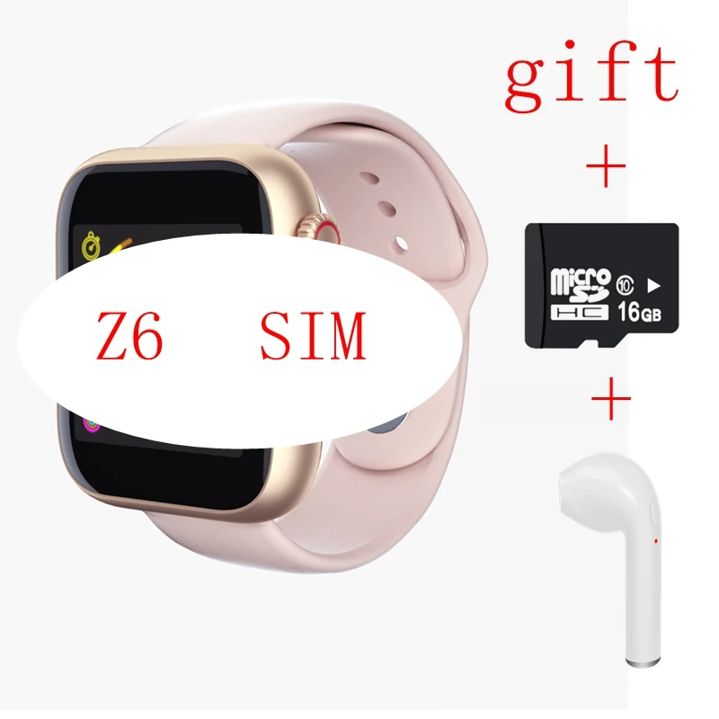 2019 Новинка Z6 Bluetooth Смарт-часы Поддержка s sim-карты камера Сенсорный экран tf-карты