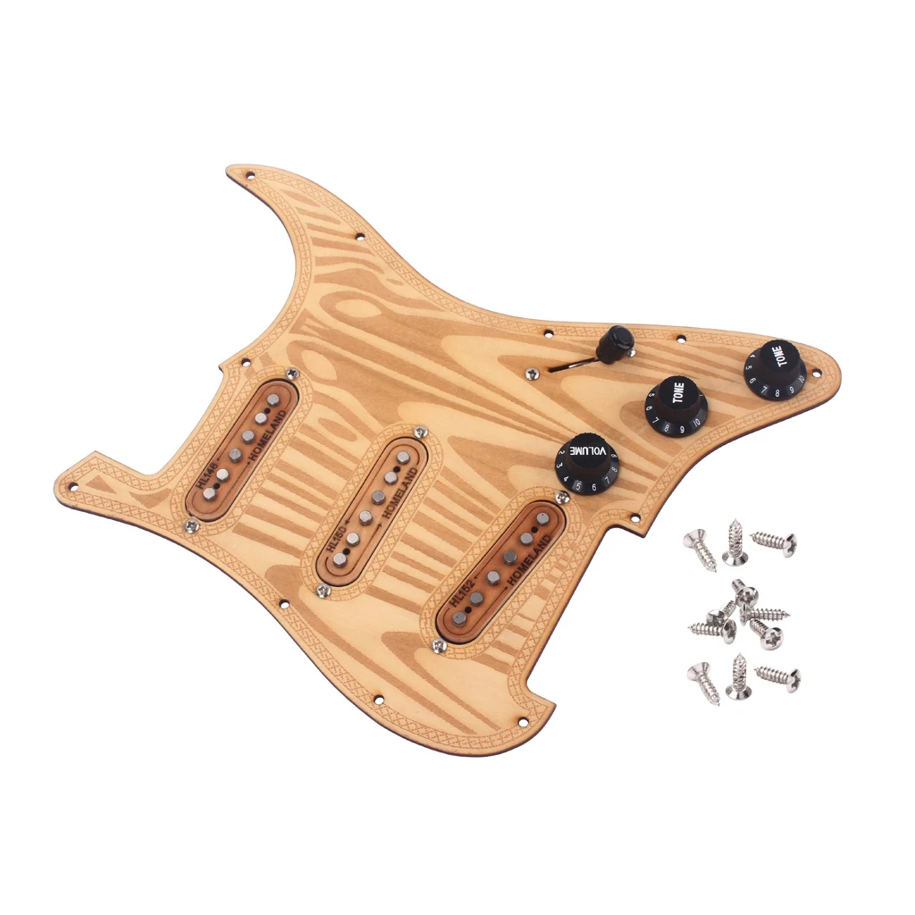 1 шт. Pickguard Prewired Loaded SSS Maple Wood пикапы для электрогитар|Детали и аксессуары гитар| |
