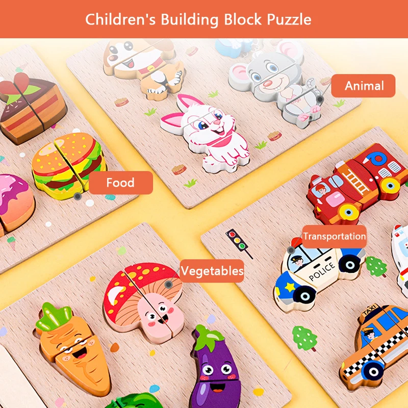 Children's Building Block Toys Kitchen Simulation Early Education Toys Threading Colorful Shape 18*18cm For 0-3years Baby Gift
