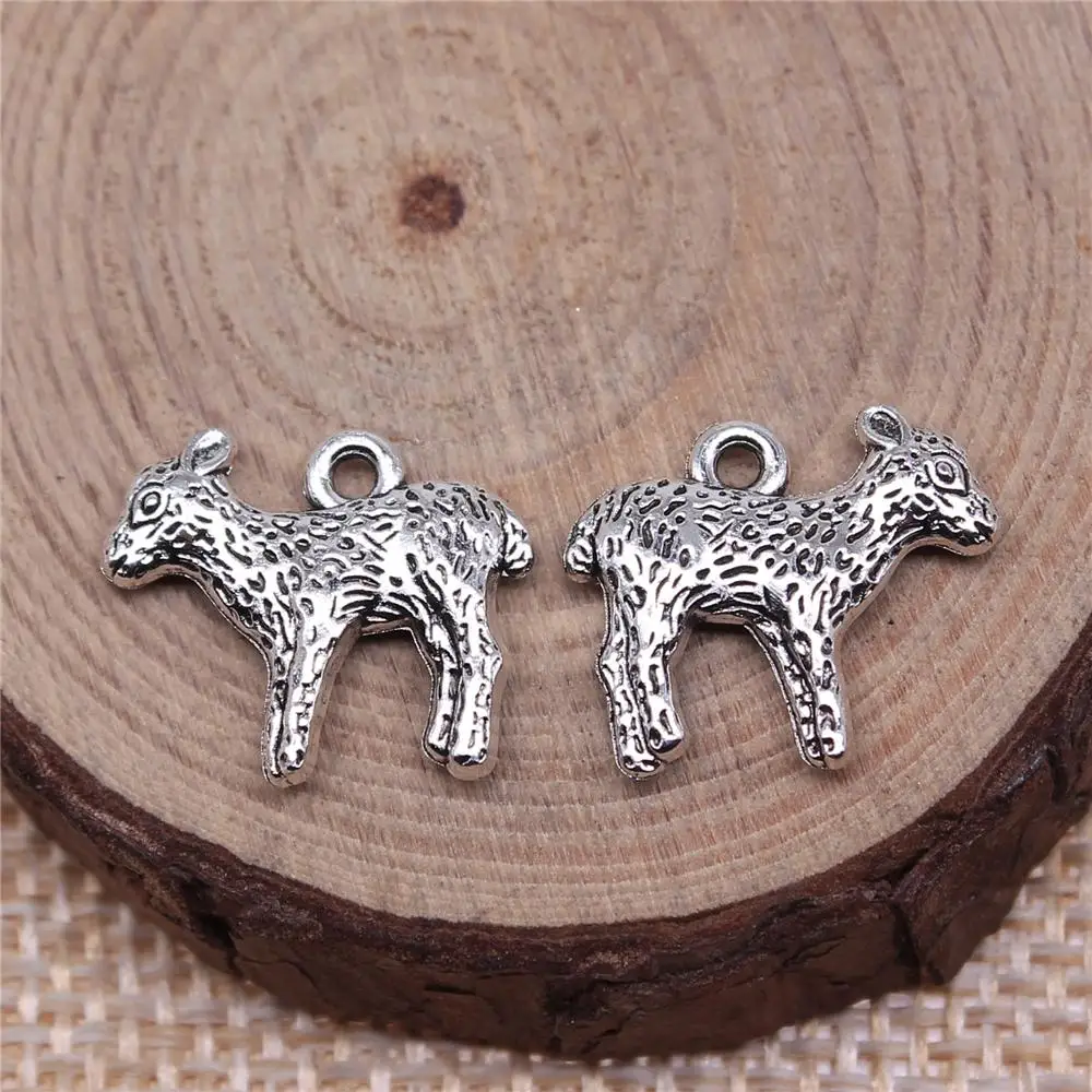 

Jewelery Pendants Making Charms For Jewelry 20pcs Deer Charms 13x15mm Antique Silver Plated