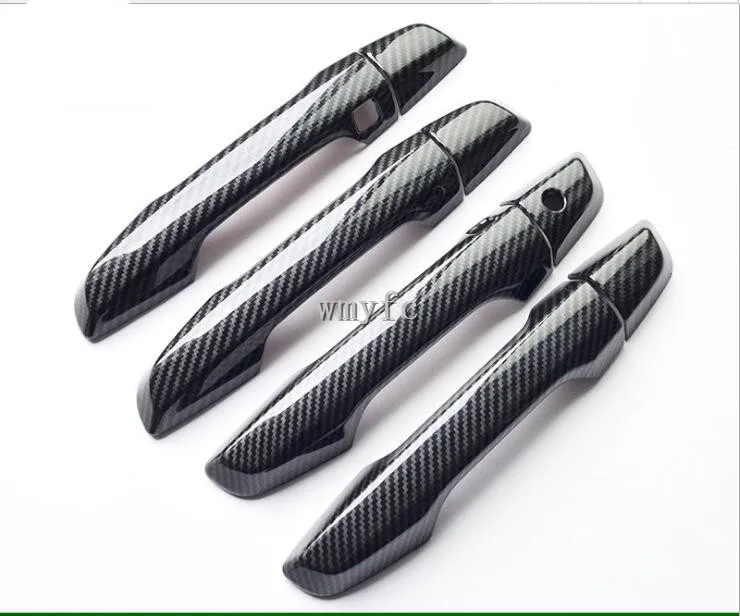 Handle Автомобильная внешняя волоконная дверная ручка крышка чаши отделка Подходит для Honda CRV CR-V аксессуары для стайлинга автомобилей - Цвет: Handle