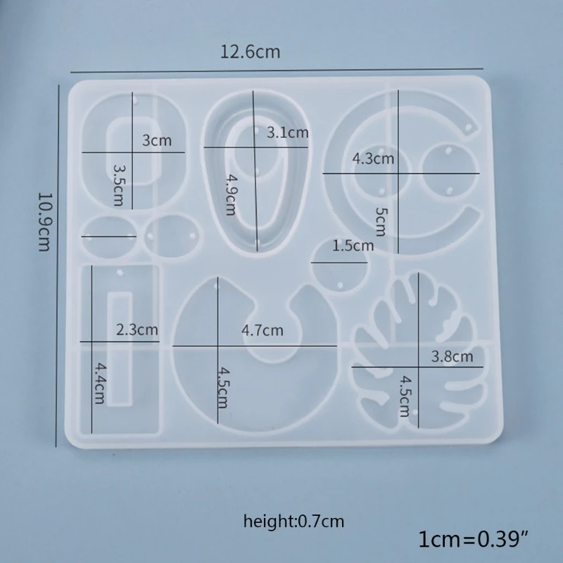 

Crystal Epoxy Resin Mold Earrings Pendant Casting Silicone Mould DIY Making Tool