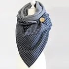 Женские зимние шарфы с принтом на пуговицах, мягкие повседневные теплые шарфы, шали, шейный платок Cachecol, Шарф, Женский @ 40