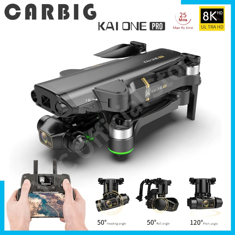 

Радиоуправляемый квадрокоптер KAI ONE Pro, GPS, 8K, двойная камера