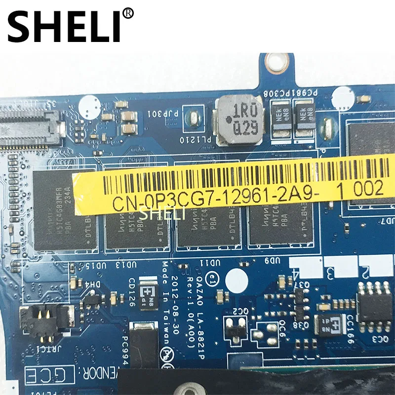 SHELI для Dell 12 9Q23 телефон компьютер материнская плата 8 ГБ ОЗУ 0P3CG7 P3CG7 100% тест ОК |