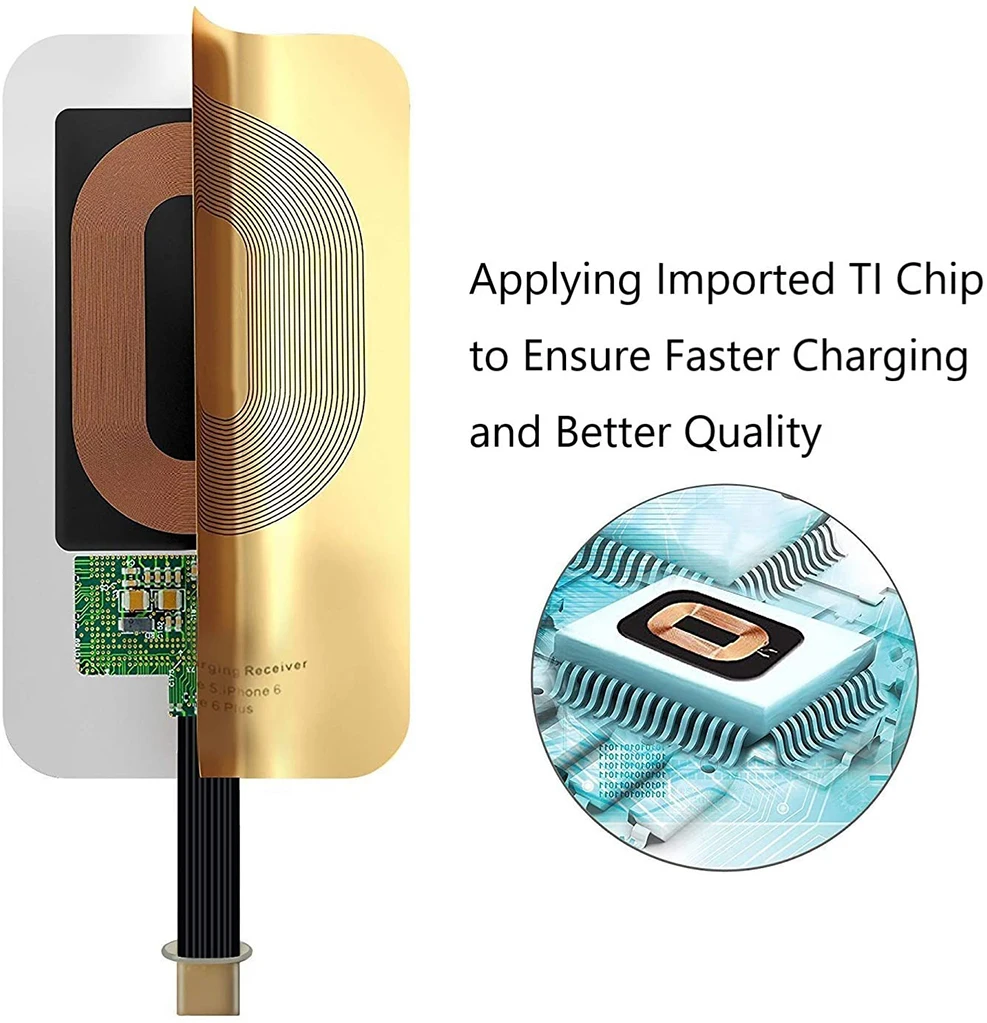 micro usb type c universal fast wireless charger adapter for samsung redmi note iphone se android qi wireless charging receiver free global shipping