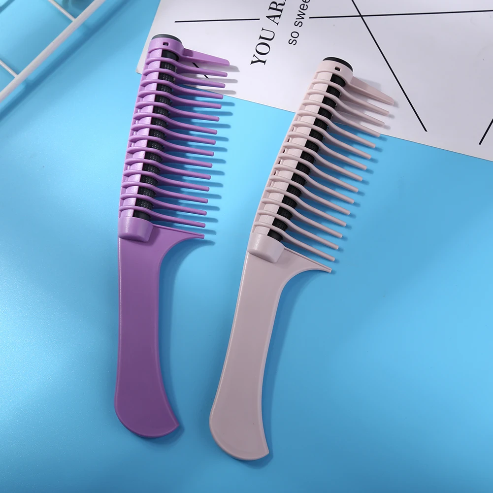 

1 шт. Антистатическая широкая зубная щетка для уменьшения выпадения волос, плойка, щетка для салона «сделай сам», салонный инструмент для ок...