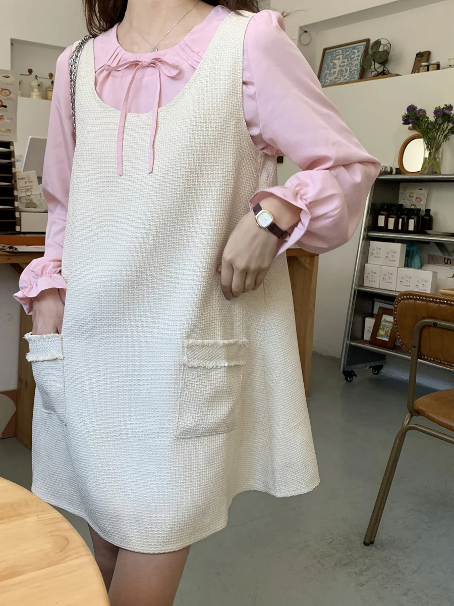 Женское платье-майка без рукавов Корейская версия тонкое яркое | Женская одежда