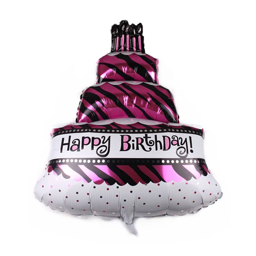 С Днем Рождения Торт фольга воздушные шарики детские игрушки гелиевый воздух мяч