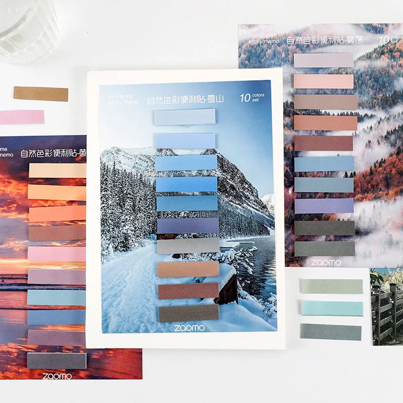 200 листа/уп наклейки для ногтей с пакет натуральный Цвет серии Блокнот милый