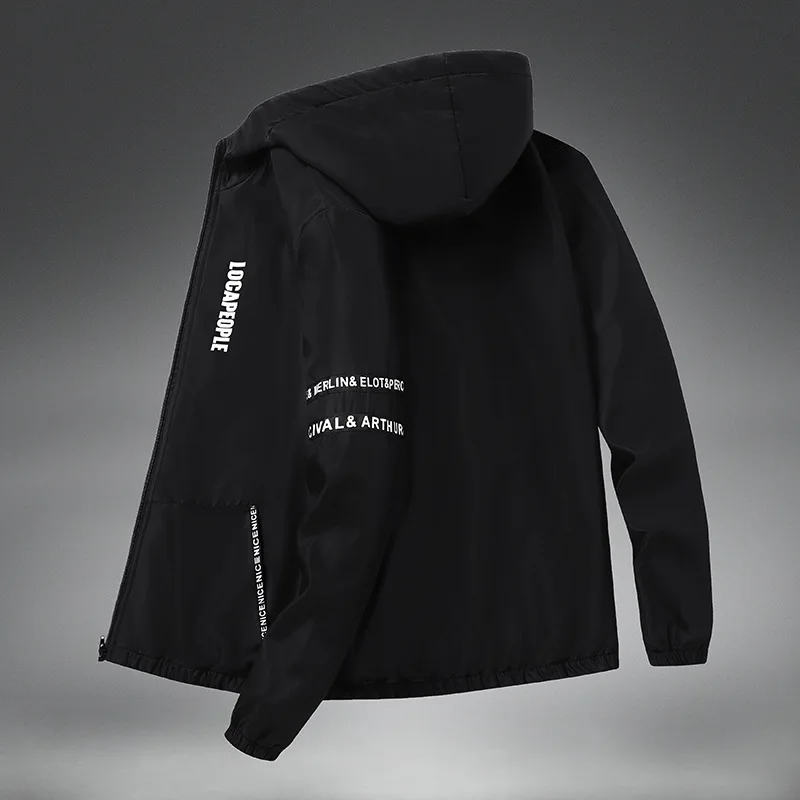 

Men's brand, casual, motorcycle jacket, new men's youth sportswear for fall 2021, plus size hood, top, loose fashion