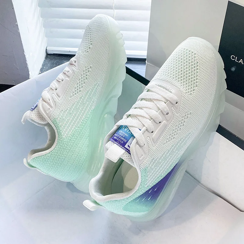 

2021 Spring and Summer New Running Shoes Korean Version of Breathable Flying Woven Women's Shoes Fashion Women's Casual Shoes
