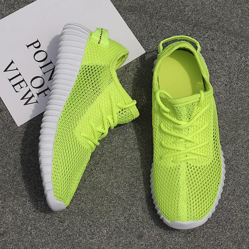 Wujie женские кроссовки светильник дышащая сетка Слип он спортивная обувь