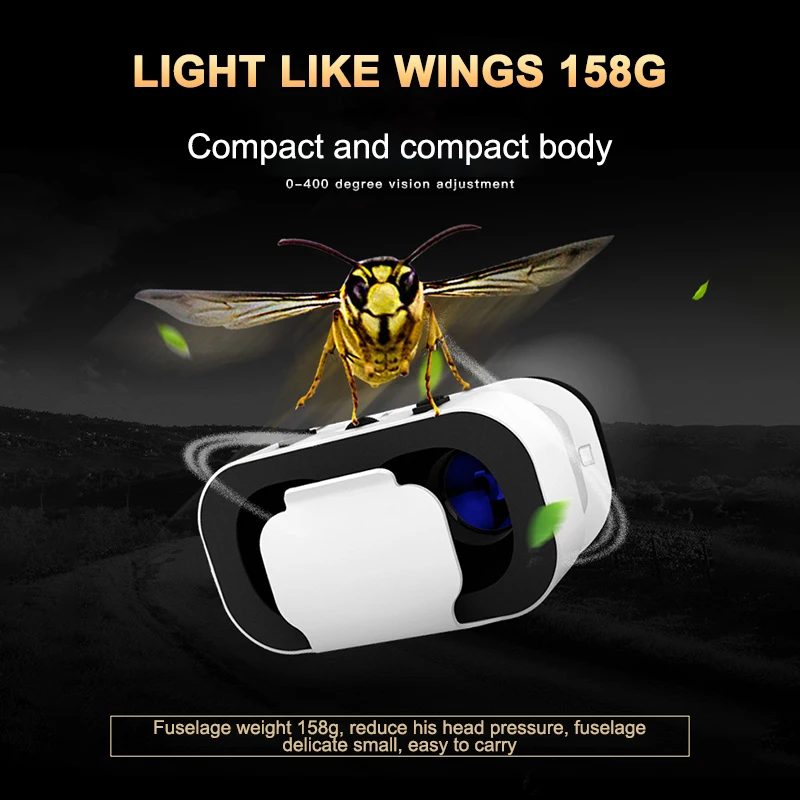 Портативная гарнитура виртуальной реальности 3D Glass es для игр в VR ПК установленный