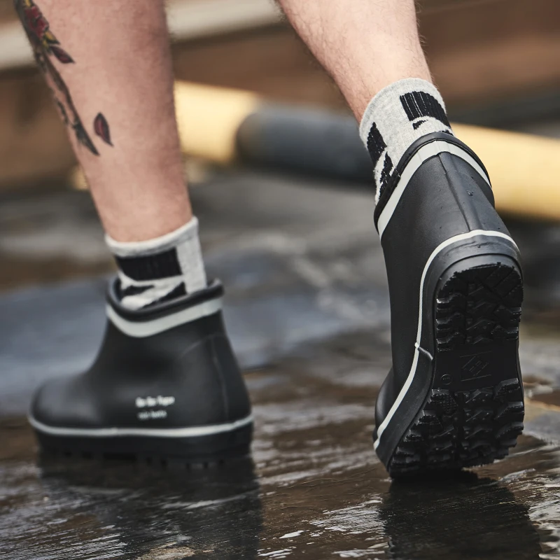 Ботильоны мужские резиновые повседневная непромокаемая обувь для мальчиков