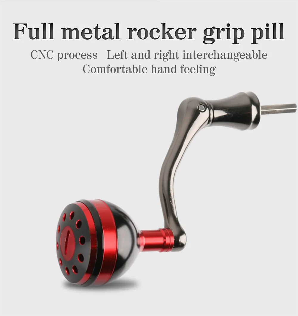 Чистые красные рыболовные спиннинговые Катушки DS 2000 ~ 7000 с металлической ручкой