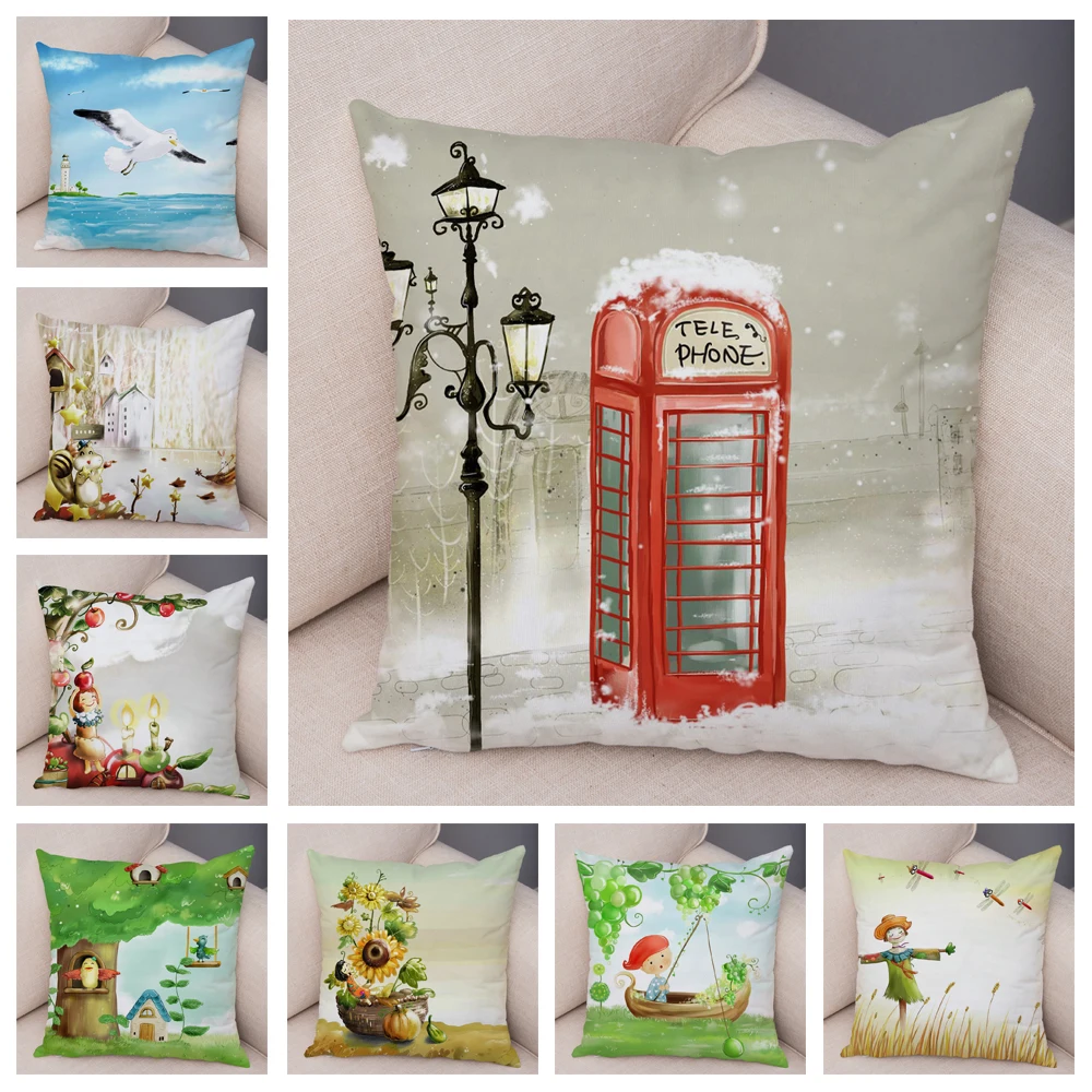 Супер мягкий плюшевый чехол для подушки снежного человека детской комнаты