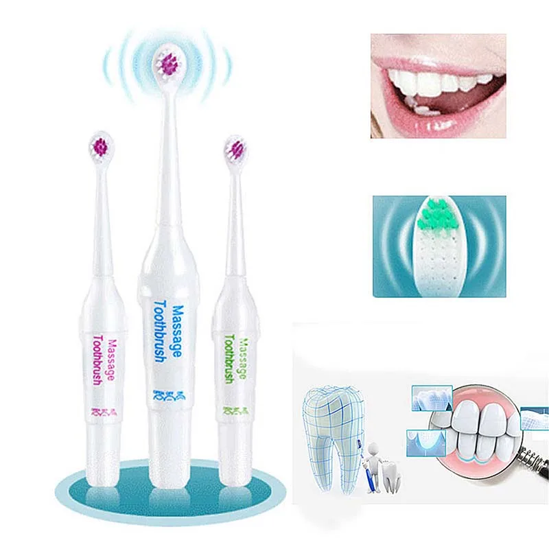 

Battery Powed Electric Toothbrush with 3 Brush Heads Oral Hygiene Health Products uacr Toothbrush Toothpaste Holders Bathroom