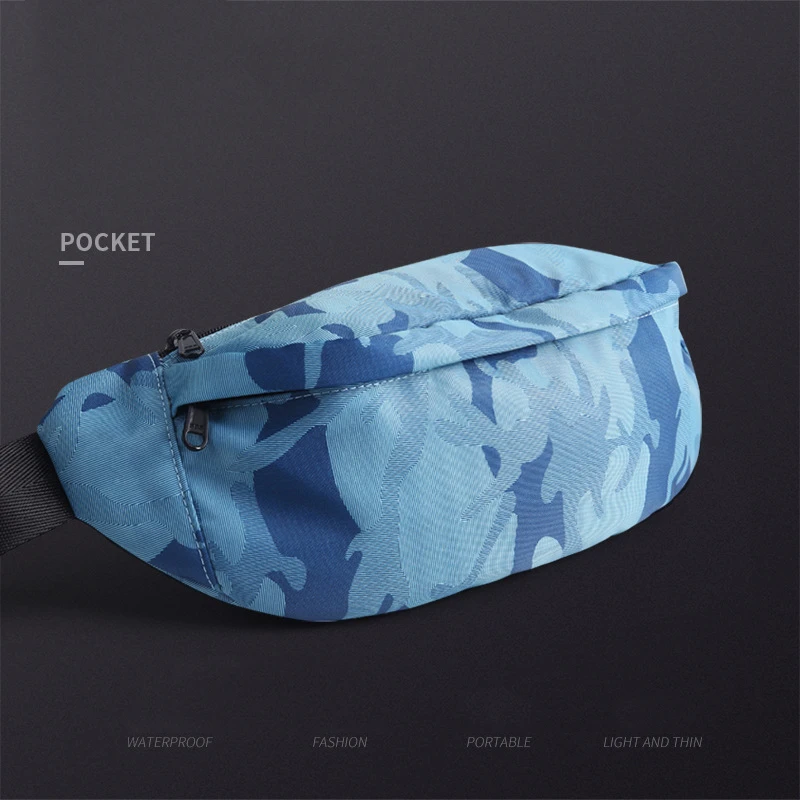 Camouflage Running Belt Bag Military Fan Multifunctional Waterproof Waist Chest Pack Mountaineering Gym Fitness Sports Waistband
