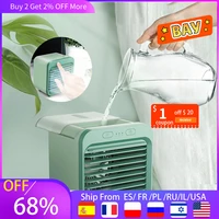 usb desk mini fan portable air cooler fan air conditioner light desktop air cooling fan humidifier purifier for office bedroom
