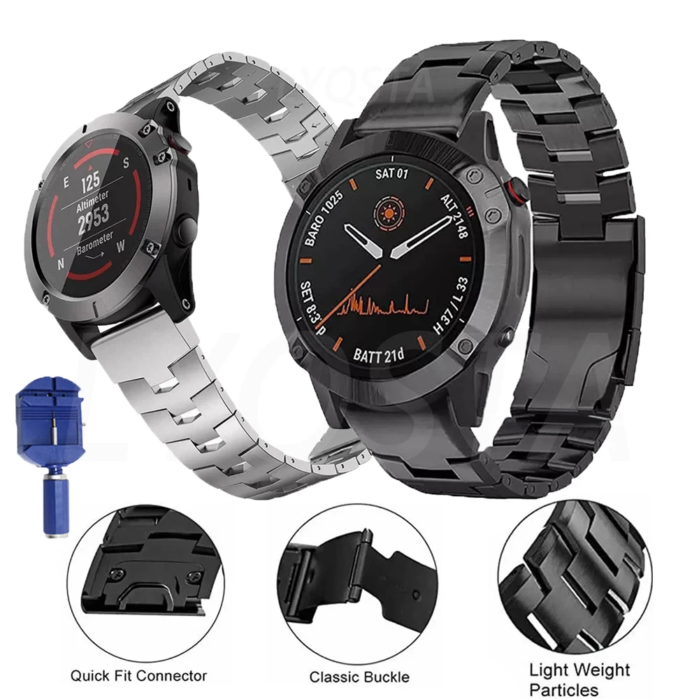 Новая замена ремешки для часов Титан сплав браслет аксессуары смарт Garmin Fenix 6 6X Pro 5