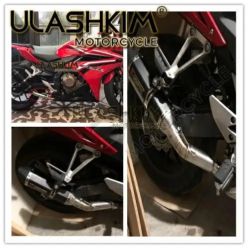 Бесплатная доставка средняя выхлопная труба мотоцикла для HONDA CBR400 CBR500R 2013-2015 CB400