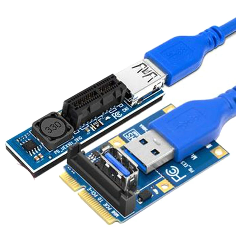 

PCI-E Extender PCI E 1X To 1X Riser USB 3.0 Cable SATA Power Working for Motherboard PCI-E X1 Slot