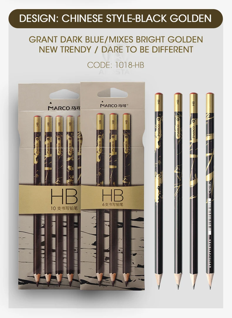 Andstal Marco милые модные произведения искусства деревянный карандаш HB деревянный грифельные карандаши графитовый карандаш для рисования скетчей набор для студента офиса школы для детей