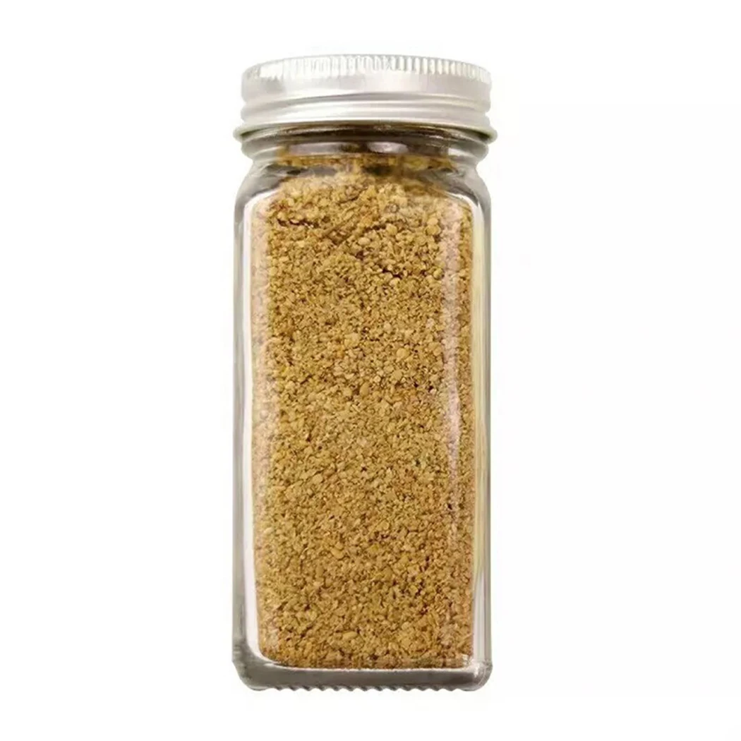 

6PCS 3.38oz Square Seasoning Bottle Glass Spice Storage Container Spice Bottle Barbecue Condiment Kitchen Gadget