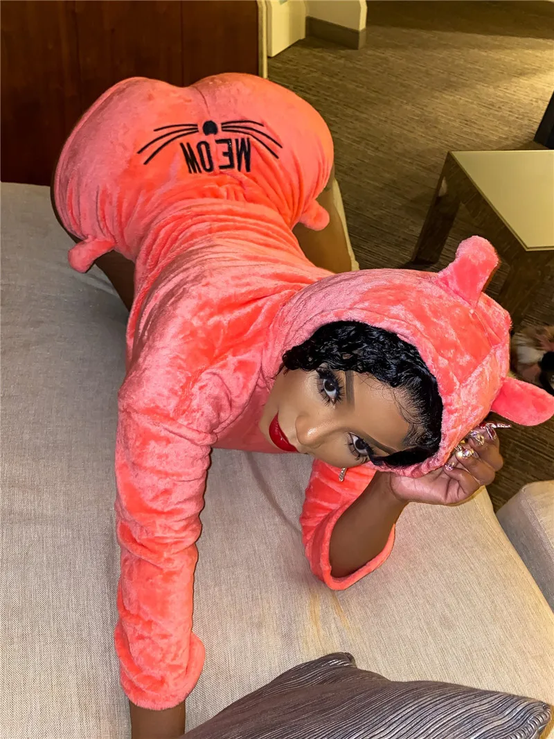 

Сезон весна-осень; Женская Фланелевая пижама, комплект из 2 предметов, милые плюшевые костюмы пижамы, набор, Одноцветный с вышивкой с надпися...