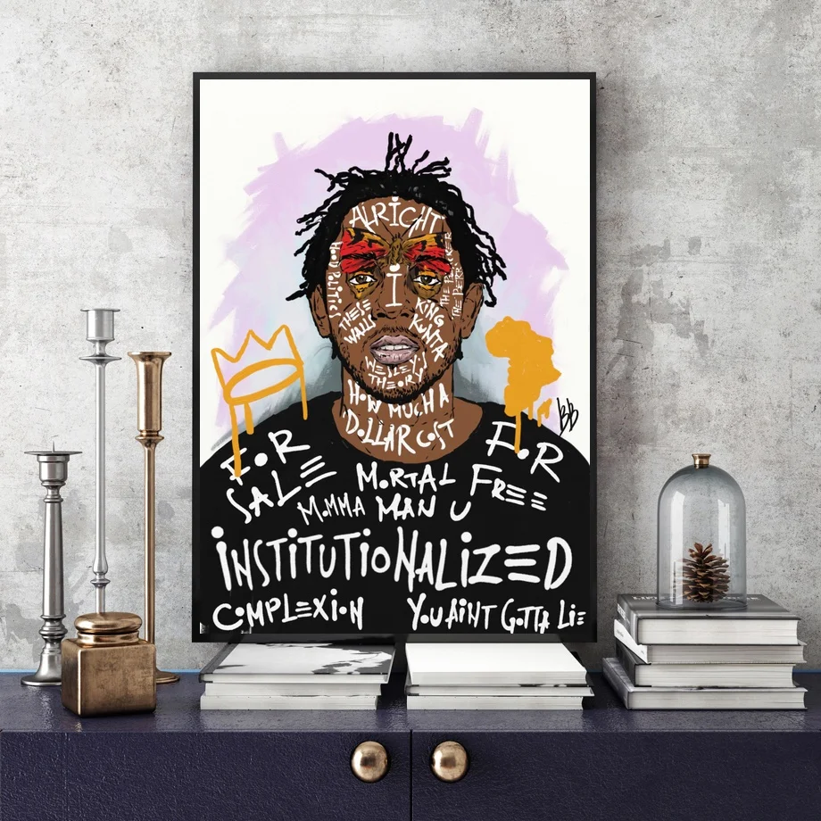 Hot Rap Hip Hop Kendrick Lamar Music Singer Poster Canvas Art Print Wall Pictures for Living Room No Frame | Дом и сад