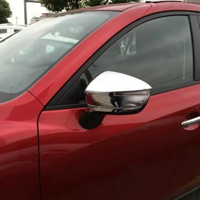 2 шт. L/R яркий серебристый хром зеркало заднего вида декоративное покрытие для Mazda