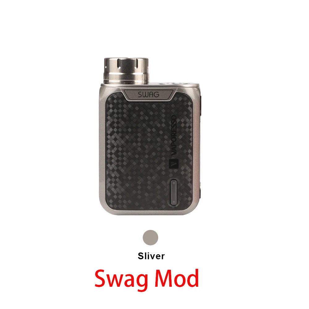 Silver 80 Вт Vaporesso Swag TC Box MOD 0,91 дюймовый экран Swag 2 Mod Fit NRG SE танк атомайзер 0-8,5 в диапазон напряжения электронная сигарета коробка мод - Цвет: Silver