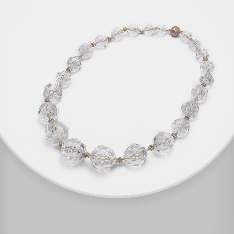

Amorita boutique Exaggerated transparent acrylic beads necklace