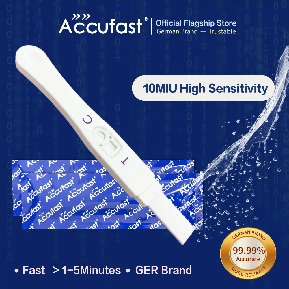 

ACCUFAST New 2Pcs Pregnancy Test Midstream For Women Over 99% Accuracy One Step Fast Early HCG Pregnancy Test Pen Test Stick