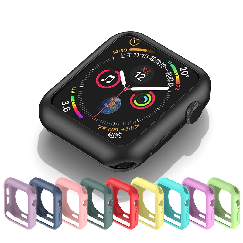 Watch Cover Case For Apple Watch 6 5 4 40mm 44mm Scratch Colorful Soft Cases For IWatch Series 3 2 42mm 38mm Accessories