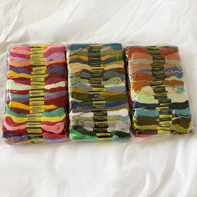 Шелковые нитки для вышивки сделай сам нить Аналогичная DMC разных цветов