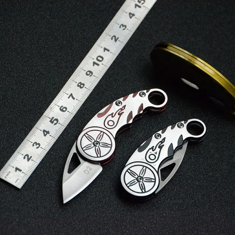 Новый складной нож с горячим колесом D2 + 3CR сталь материал ключ Карманный