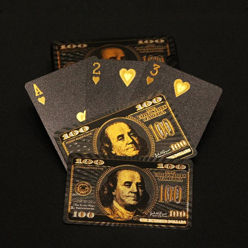 Игральные карты из 24-каратного золота Высококачественная гладкая игральная