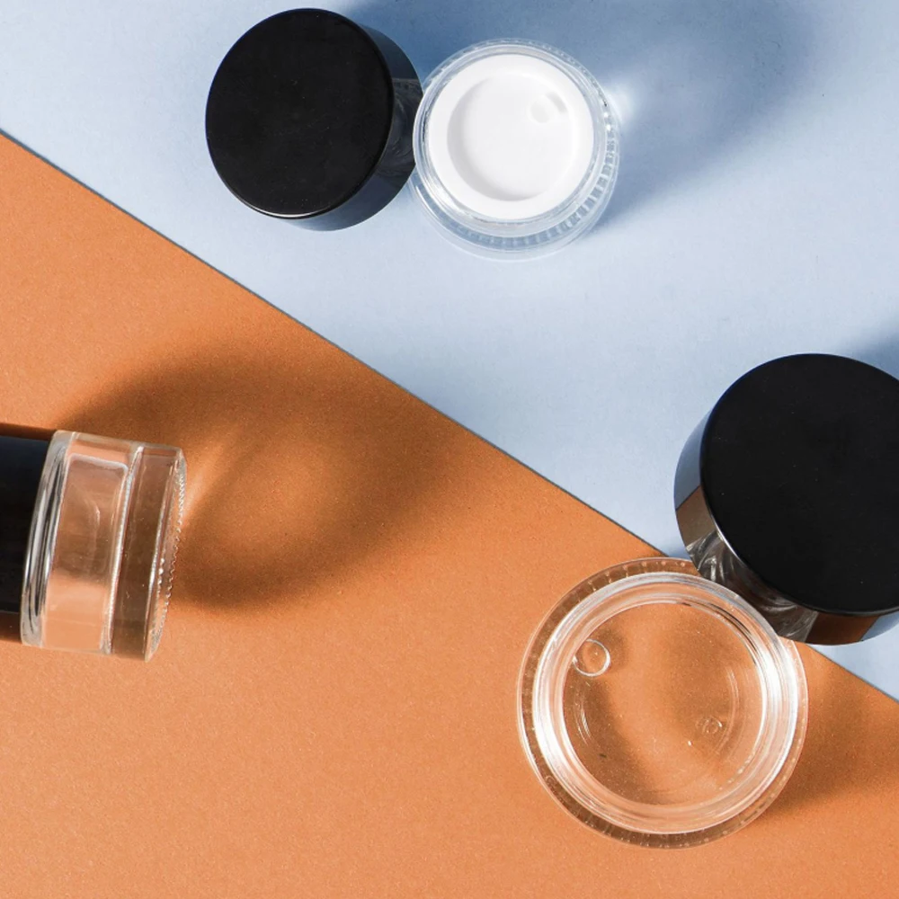 

20Pcs Glass Jar 5ml Cosmetic Box Container Storage Oil Wax Dab Kitchen Tobacco Case Shisha Chicha Hookah Smoking Accessories