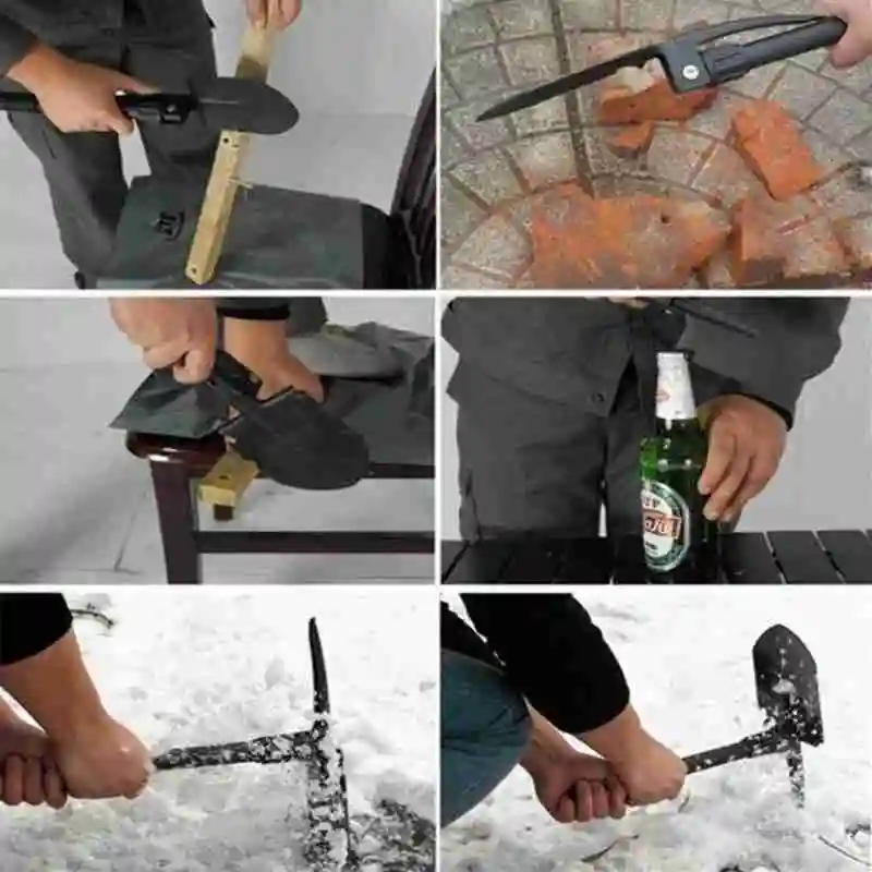 

New Military Portable Folding Shovel Multifunction Steel Survival Spade Trowel Garden Camping Outdoor Tool Garden Tool